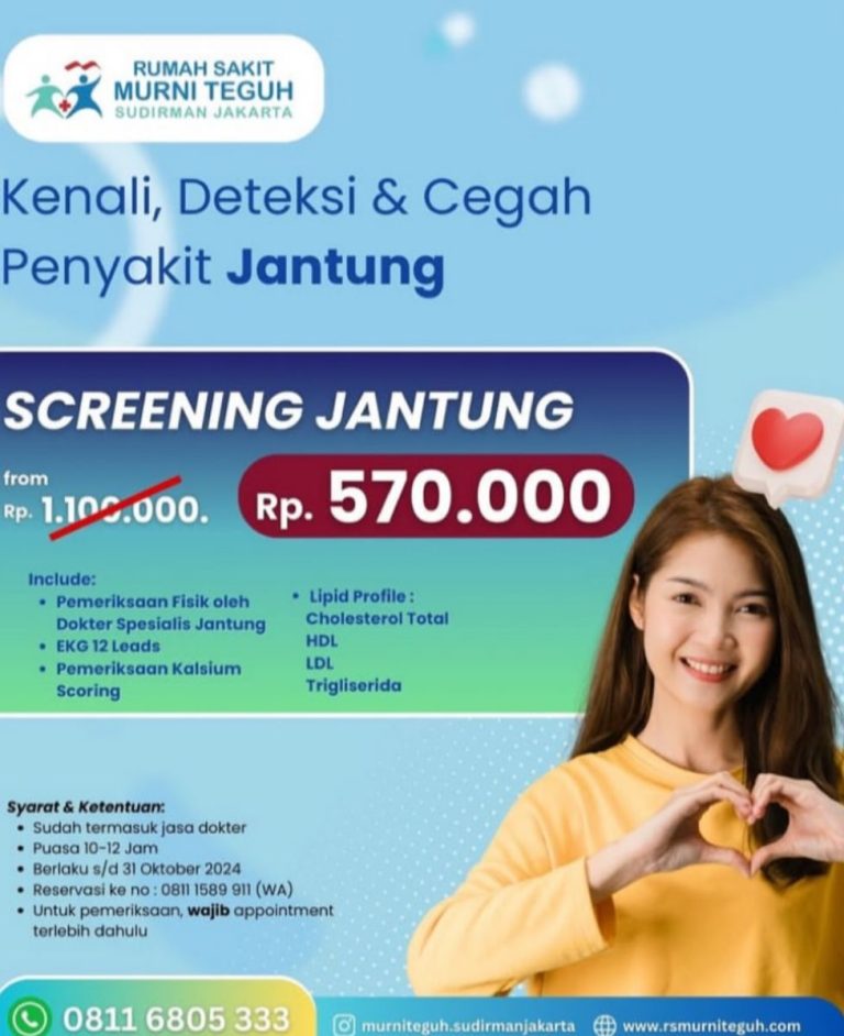 Murni Teguh Sudirman Jakarta Hospital (MTSJ) Tawarkan Layanan Screening Jantung