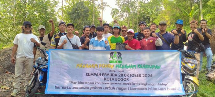 Dalam memperingati Hari Sumpah Pemuda yang jatuh pada 28 Oktober 2024, Nusatani mengadakan kegiatan menanam pohon di Kelurahan Empang, Bogor Selatan, Kota Bogor. (Istimewa/bogordaily.net).