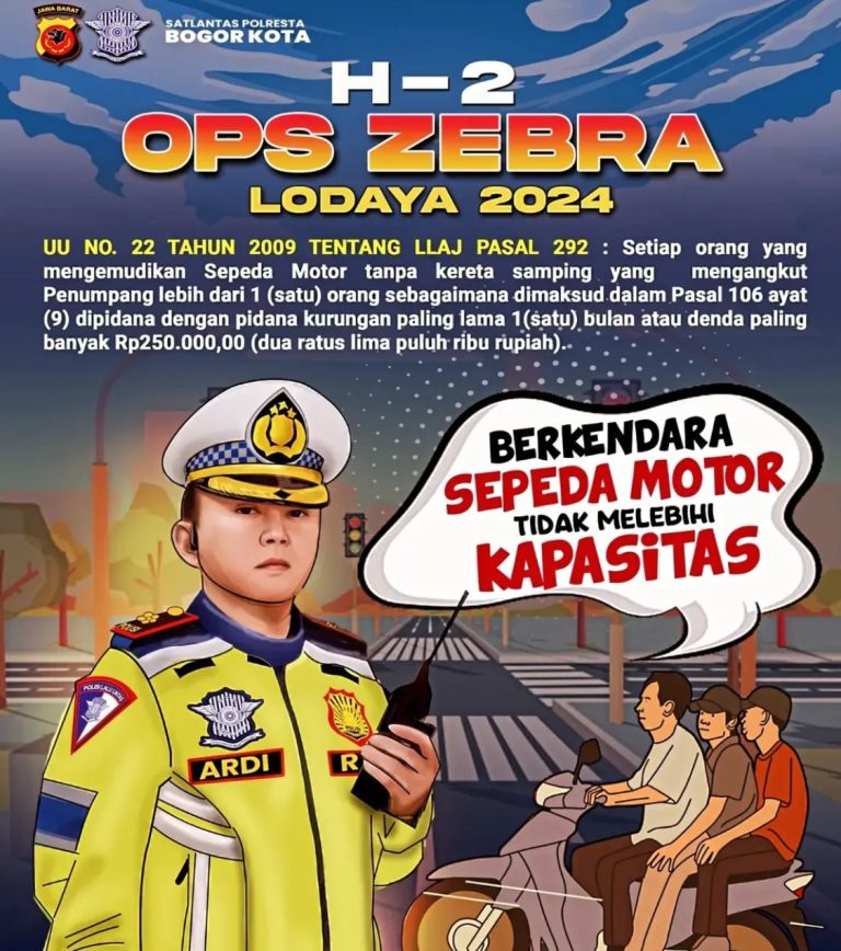 Polresta Bogor Kota Gelar Operasi Zebra Lodaya 2024, Fokus pada 9 Pelanggaran Utama