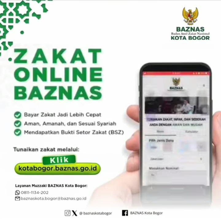 Mau Berzakat ke Baznas Kota Bogor Secara Online? Begini Caranya