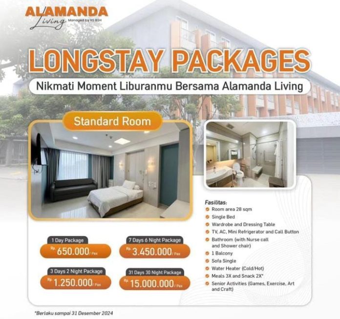 “Longstay Package”, Liburan Nyaman untuk Lansia di Alamanda Living RS BSH