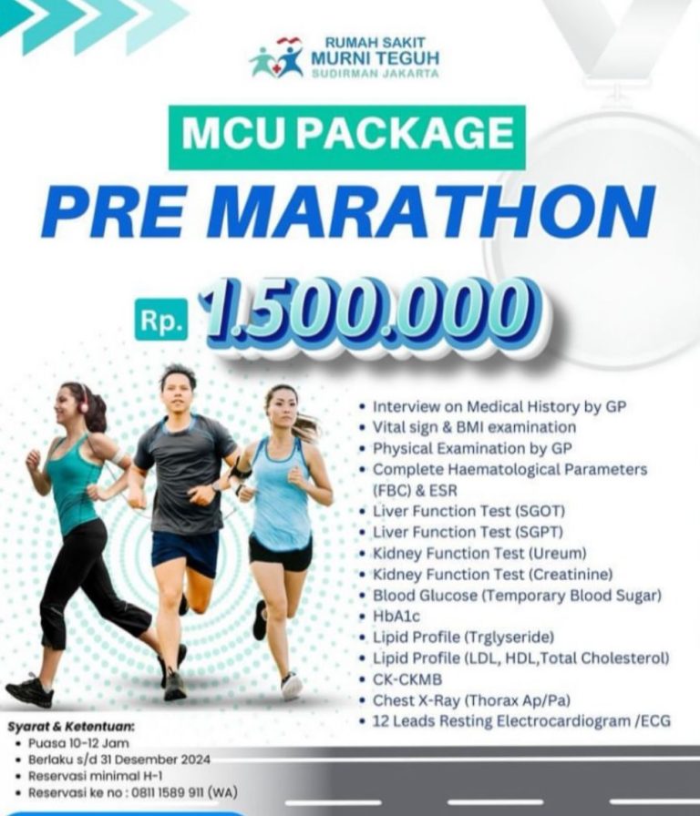 RS Murni Teguh Sudirman Jakarta Tawarkan Paket MCU Pre Marathon