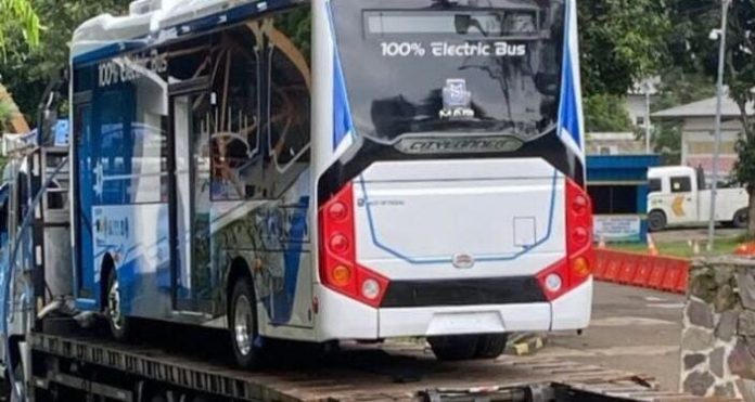 Bus Listrik Rute Bambu Kuning-Tugu Pancakarsa Segera Beroperasi di Kabupaten Bogor 