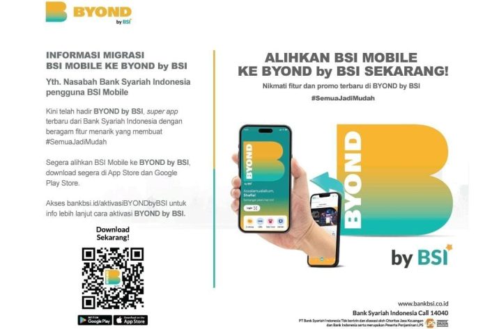 Bank Syariah Indonesia Ajak Nasabah Migrasi Ke BEYOND by BSI