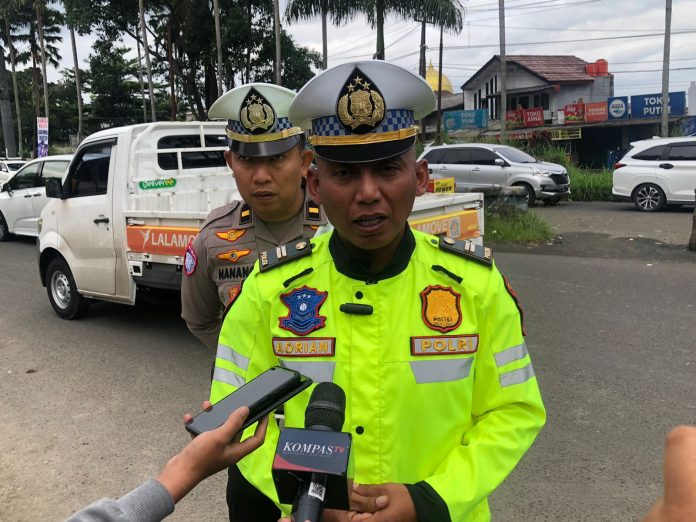 Cuaca Ekstrim di Kawasan Puncak Satlantas Polres Himbau Wisatawan Waspada