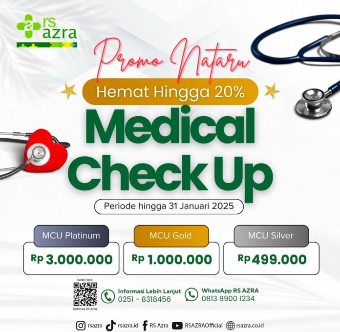 Medical Check Up di RS Azra Bogor Diskon 20 Persen