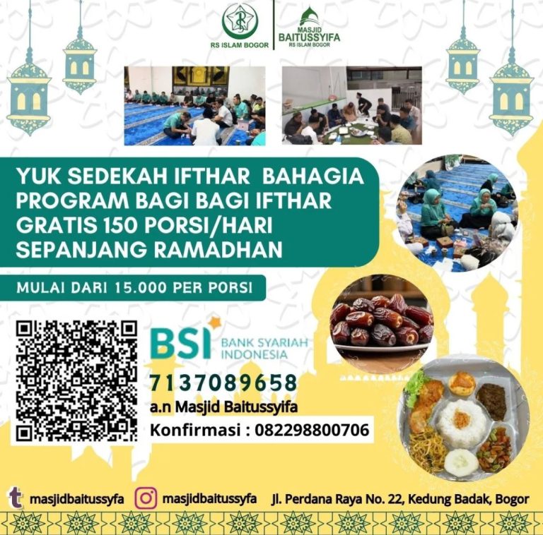 RS Islam Bogor Bagikan 150 Porsi Ifthar Gratis Setiap Hari Selama Ramadhan