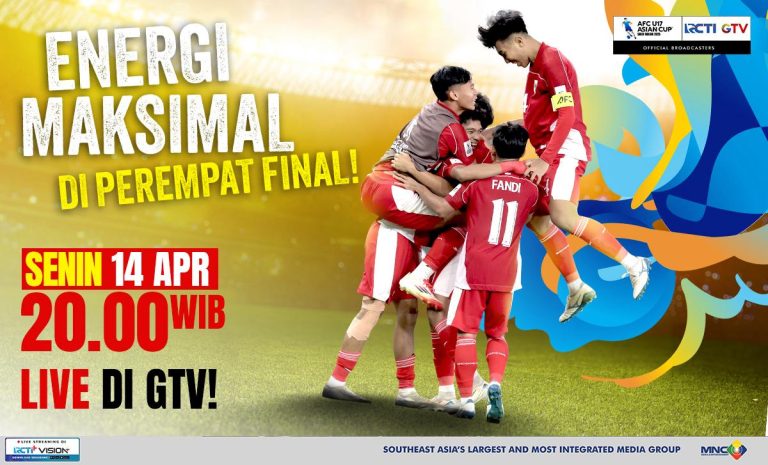 It’s Family Time! Garuda Muda Siap Terbang Lebih Tinggi, Saksikan Indonesia Vs Korea Utara Malam Ini Live di GTV