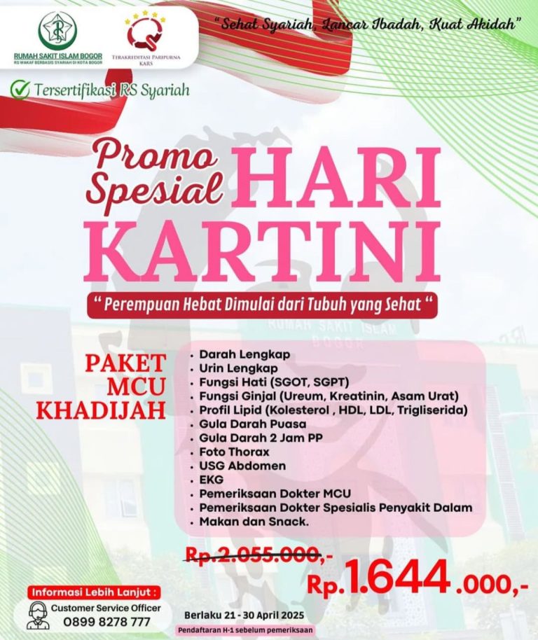 RS Islam Bogor Hadirkan Promo Spesial Medical Check Up “Khadijah” di Momen Hari Kartini