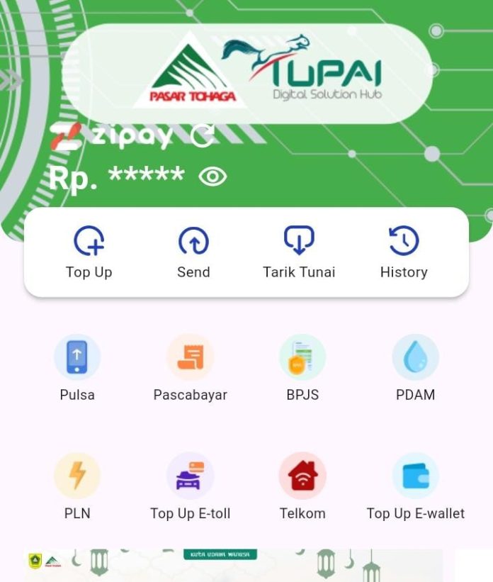 Melalui Aplikasi Tupai, Perumda Pasar Tohaga Permudah Transaksi Digital