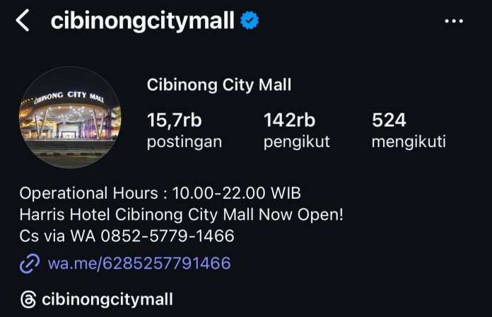 Akun Instagram Cibinong City