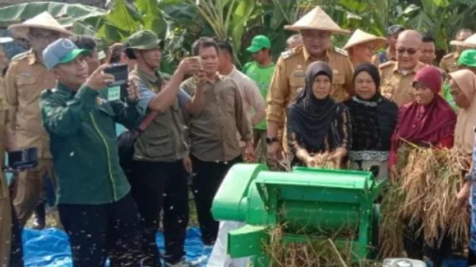 Bupati Bogor Rudy Susmanto Pimpin Panen Raya di Leuwisadeng, Dorong Swasembada Pangan