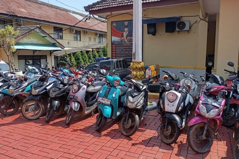 Polresta Bogor Kota Amankan Puluhan Sepeda Motor Hasil Tarikan Debt Collector