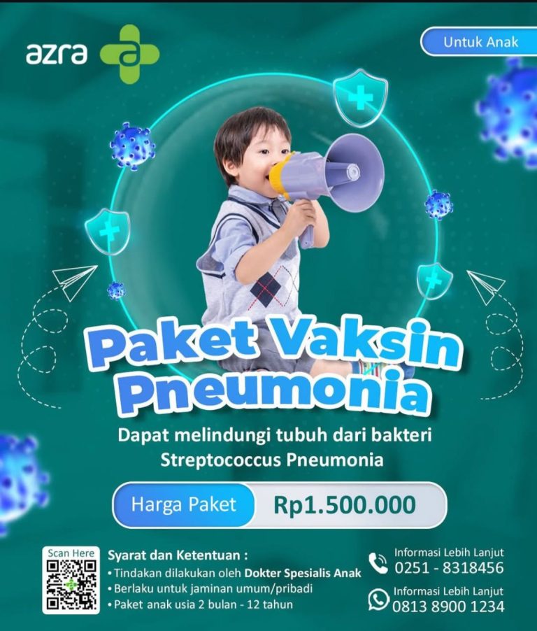 RS Azra Bogor Hadirkan Paket Vaksin Pneumonia untuk Anak, Hanya Rp1,5 Juta