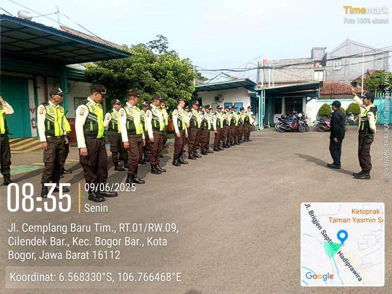 Tegaskan Komitmen Keselamatan dan Kesehatan Kerja, PLN UP3 Bogor Lakukan Pembinaan Satuan Pengamanan