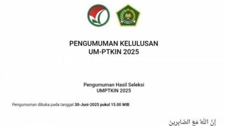 Pengumuman Hasil UMPTKIN 2025 Resmi Dirilis, Ini Cara Cek dan Link Resminya