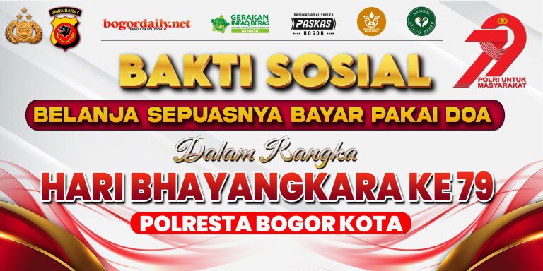 Sambut Hari Bhayangkara ke-79, Polresta Bogor Kota Gelar Bakti Sosial “Belanja Sepuasnya, Bayar Pakai Doa”!
