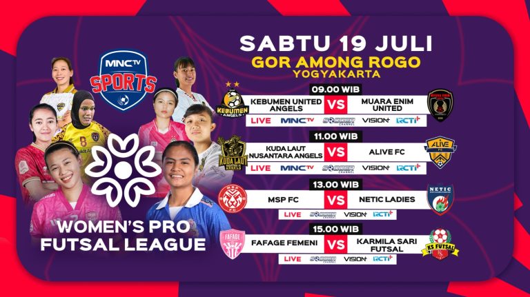 Women’s Pro Futsal League 2025 Series Ke-7 : Saksikan Laga Big Match Kebumen United Angels vs Muara Enim United di MNCTV