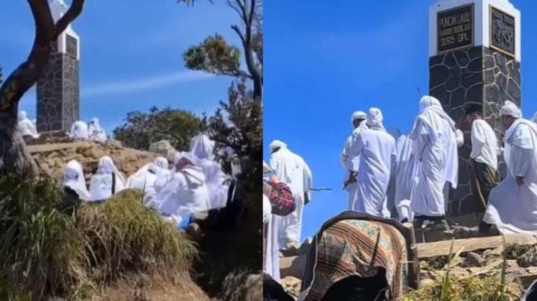 Rombongan Berbaju Putih di Gunung Lawu Viral, Netizen Heboh. Siapa Mereka?