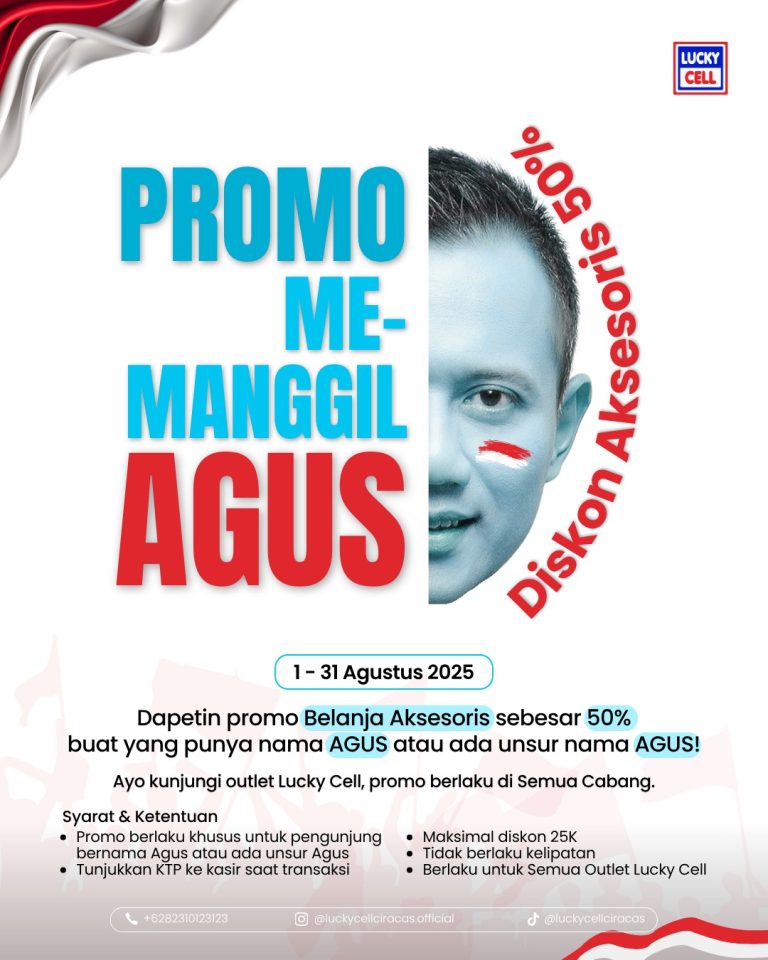 Lucky Cell Buka Promo Unik, Khusus Warga Bernama Agus Dapat Diskon 50% selama Agustus 2025!