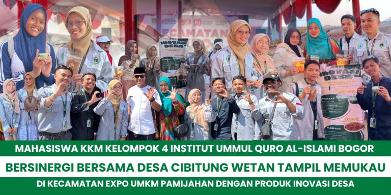 Mahasiswa KKM Kelompok 4 Institut Ummul Quro Al-islami Bogor Bersinergi Bersama Desa Cibitung Wetan Tampil Memukau di Kecamatan Expo UMKM Pamijahan dengan Produk Inovasi Desa