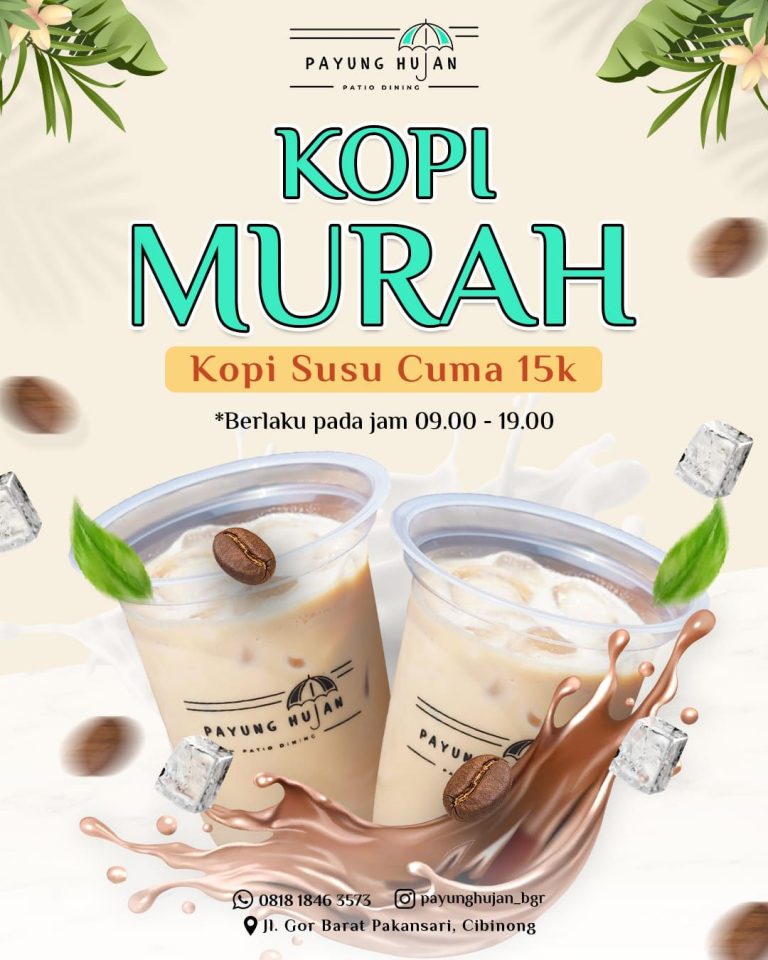 Payung Hujan Patio Dining Tawarkan Promo Kopi Susu Rp15.000