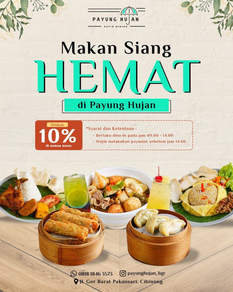 Kuliner Bernuansa Bali di Cibinong, Payung Hujan Patio Dining Tawarkan Promo Makan Siang