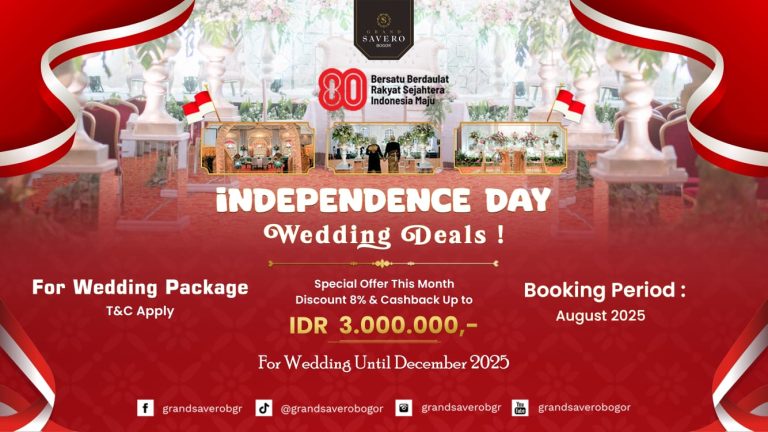 Rayakan Hari Kemerdekaan dengan Potongan Harga dan Cashback Paket Pernikahan