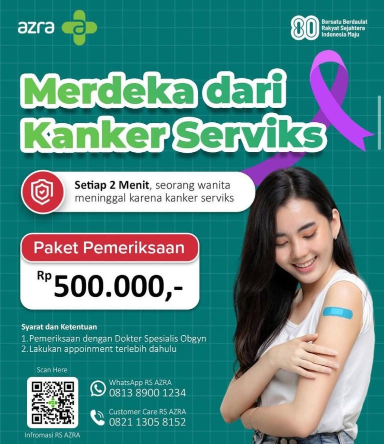 RS Azra Bogor Hadirkan Paket Pemeriksaan Kanker Serviks Spesial HUT RI ke-80