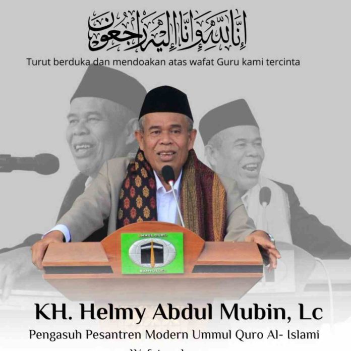 Pendiri Pesantren Modern Ummul Quro Al-Islami, KH Helmy Abdul Mubin, Wafat