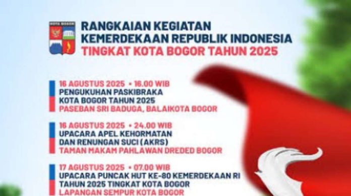 Rangkaian Acara HUT ke-80 RI di Kota Bogor,