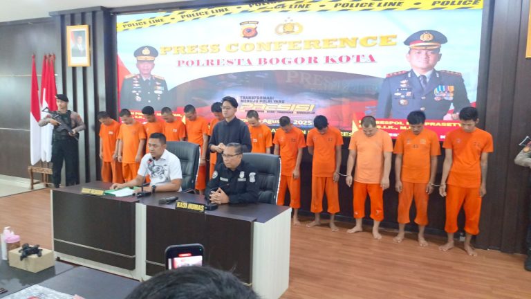Satreskrim Polresta Bogor Kota Bekuk Komplotan Pencuri Motor, 12 Pelaku Ditangkap