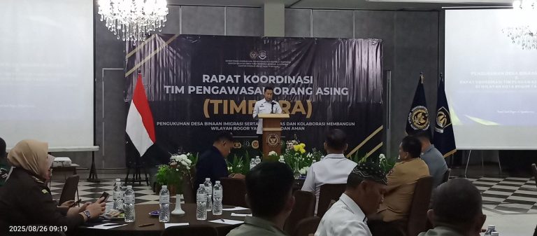 Rakor TIMPORA Kota Bogor 2025, Kukuhkan Desa Binaan Imigrasi