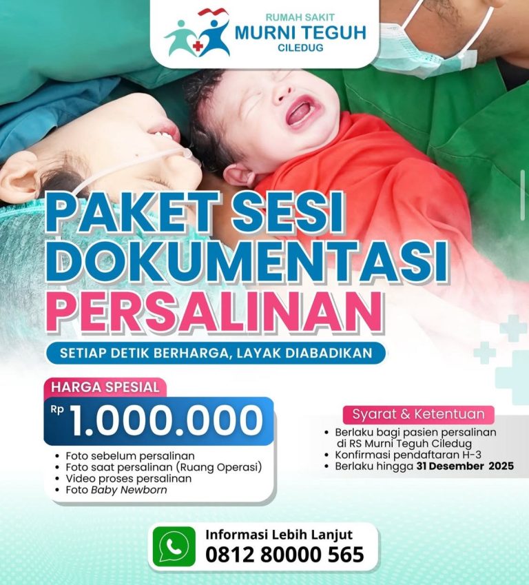 RS Murni Teguh Ciledug Layani Paket Dokumentasi Persalinan, Abadikan Momen Berharga Ibu dan Buah Hati