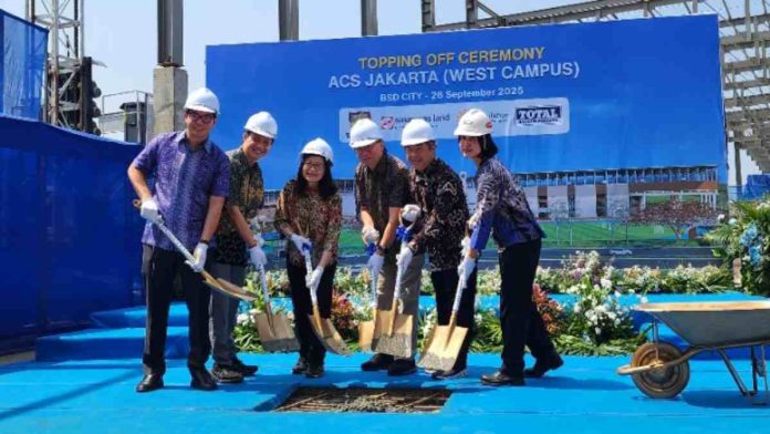 Target Operasional Pertengahan Tahun 2026, Sinar Mas Land dan PT Adhiluhur Cahaya Semesta Gelar Topping Off Sekolah ACS Jakarta West Campus di BSD City