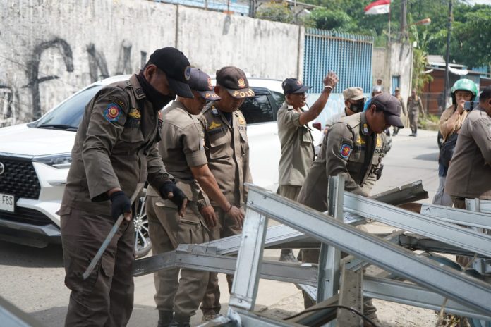 Puluhan Bangunan Liar di Babakan Madang Dibongkar Satpol PP Kabupaten Bogor