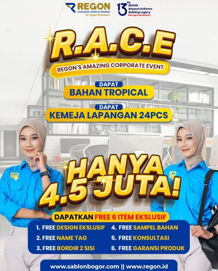 Regon Customize Uniform Solution Promo R.A.C.E