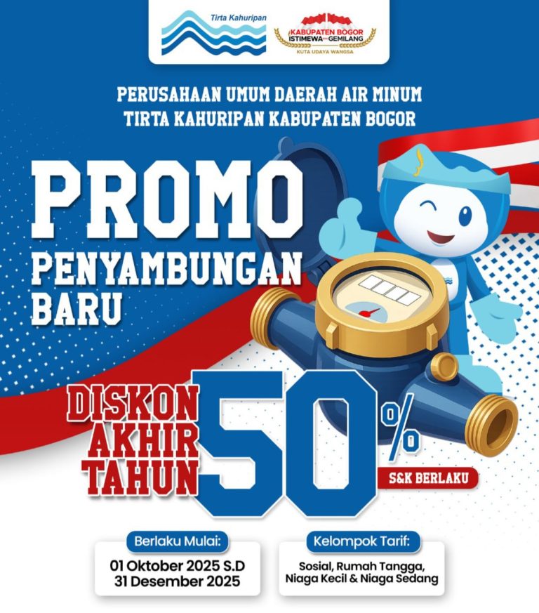 Perumda Air Minum Tirta Kahuripan Beri Promo Sambungan Baru 50 Persen di Bulan Oktober 2025