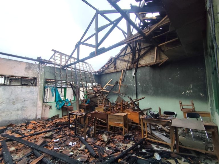 Belum Sebulan Selesai Renovasi, Bangunan SMK Global Nusantara Dilahap si Jago Merah