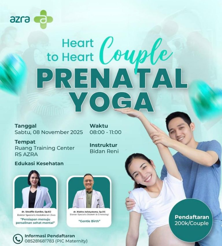 RS Azra Bogor Gelar “Heart to Heart Couple Prenatal Yoga”, Siapkan Calon Ayah dan Ibu Sambut Kelahiran dengan Cinta