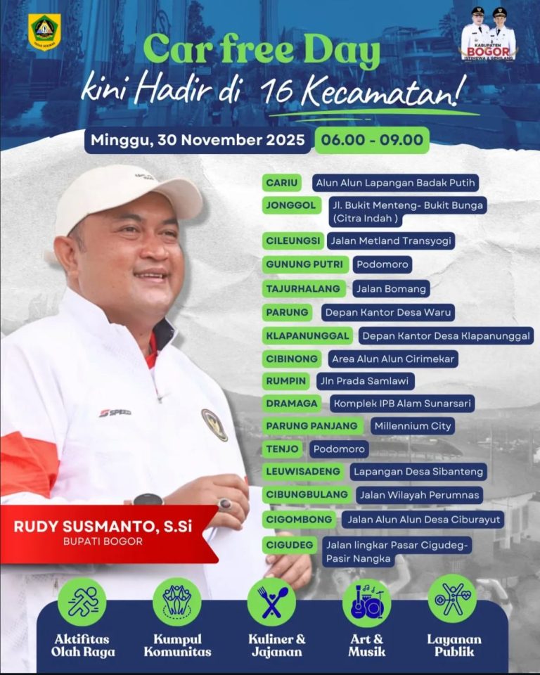 Catat, 16 Kecamatan di Kabupaten Bogor Bakal Lakukan CFD Serentak Besok