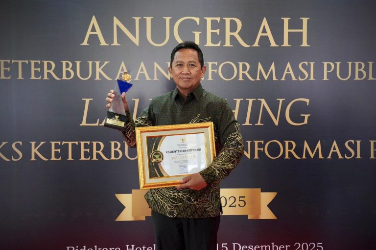 Kemenkop Masuk 10 Besar Badan Publik Informatif Dalam Anugerah KIP 2025