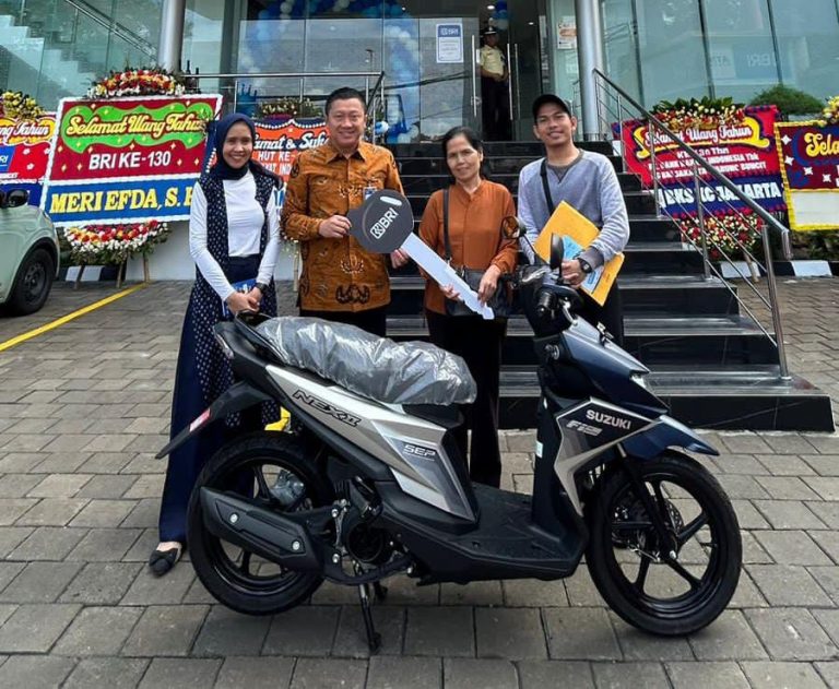 BRI BO Jakarta Warung Buncit Serahkan Hadiah Undian Simpedes 2025, Nasabah Bawa Pulang Motor Suzuki Nex II