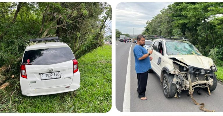 Kecelakaan di KM 40 Tol Jagorawi, Dua Minibus Ringsek