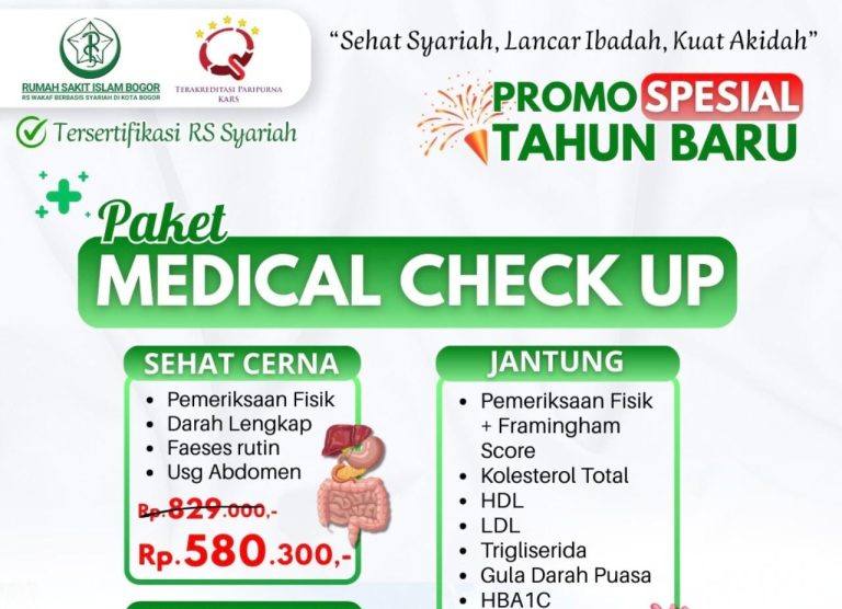 RS Islam Bogor Hadirkan Layanan Medical Check Up dengan Tiga Paket Pilihan