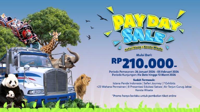 Taman Safari Bogor Hadirkan Promo Tiket Online Premium Safari Siang dalam Program Panda Pay Day Sale