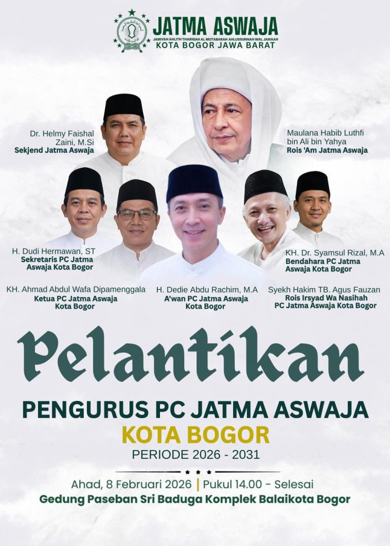 Pelantikan PC Jatma Aswaja Kota Bogor Digelar 8 Februari 2026, Habib Luthfi Bin Yahya Dijadwalkan Melantik Langsung
