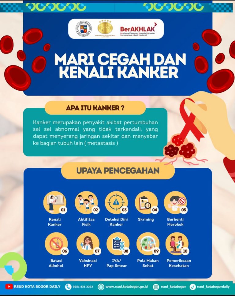 RSUD Kota Bogor Gencarkan Kampanye Cegah dan Kenali Kanker Sejak Dini, Tekankan Pentingnya Deteksi dan Gaya Hidup Sehat