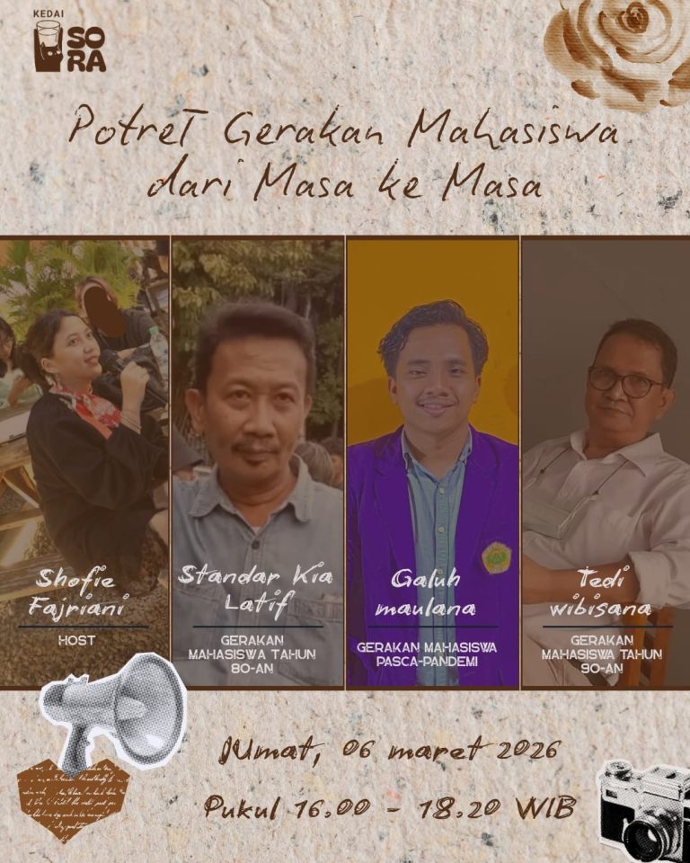 Diskusi Komunitas Sora Tegaskan Gerakan Mahasiswa Masih Jadi Motor Perubahan Indonesia