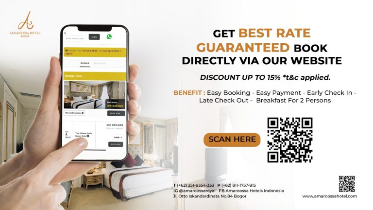 Amaroossa Royal Bogor Luncurkan Promo “Book Direct Website Hotel”: Tawarkan Jaminan Harga Terbaik dan Keuntungan Eksklusif bagi Tamu